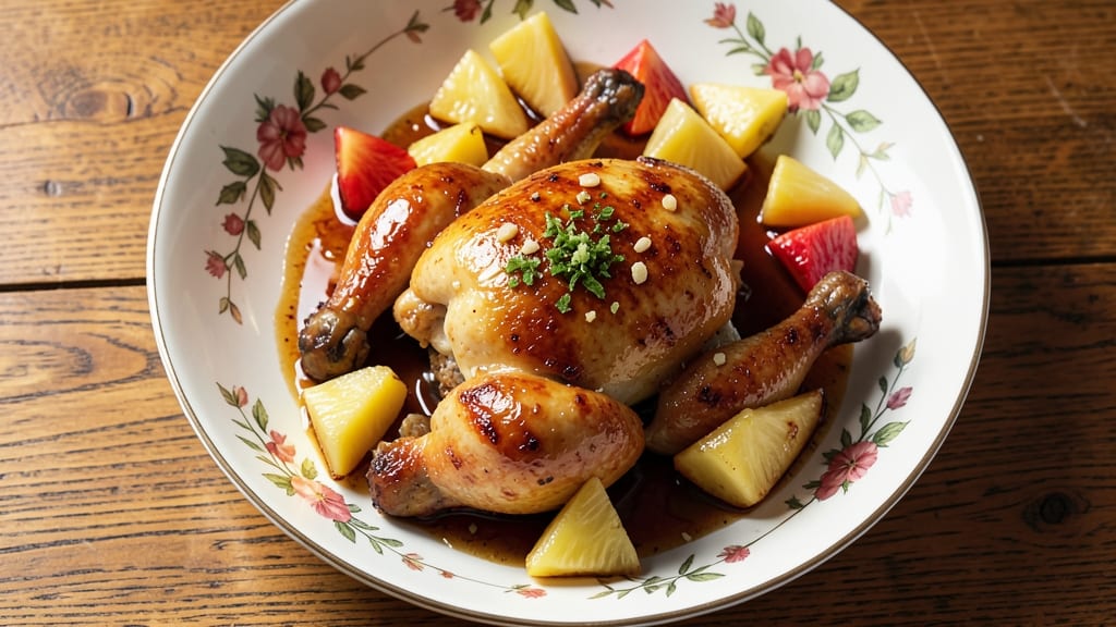 Roast Chicken With Pineapple Recipe: Caramelized Glaze Meets Juicy Crisp Bites