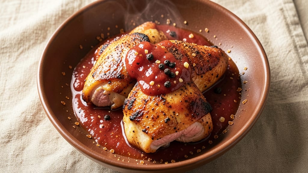 Crown Royal Apple Chicken Recipe: Smoky Spiced Glaze With Celery-Pepper Crunch
