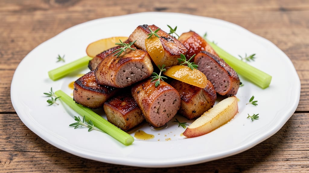 Whole30 Chicken Apple Sausage Recipe: Sweet-Tart Pan Sauce With Celery Crunch