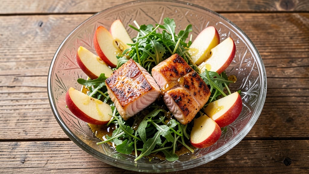 Salmon Apple Salad Recipe: Pan-Seared Crunch Meets Sweet Tart Bites
