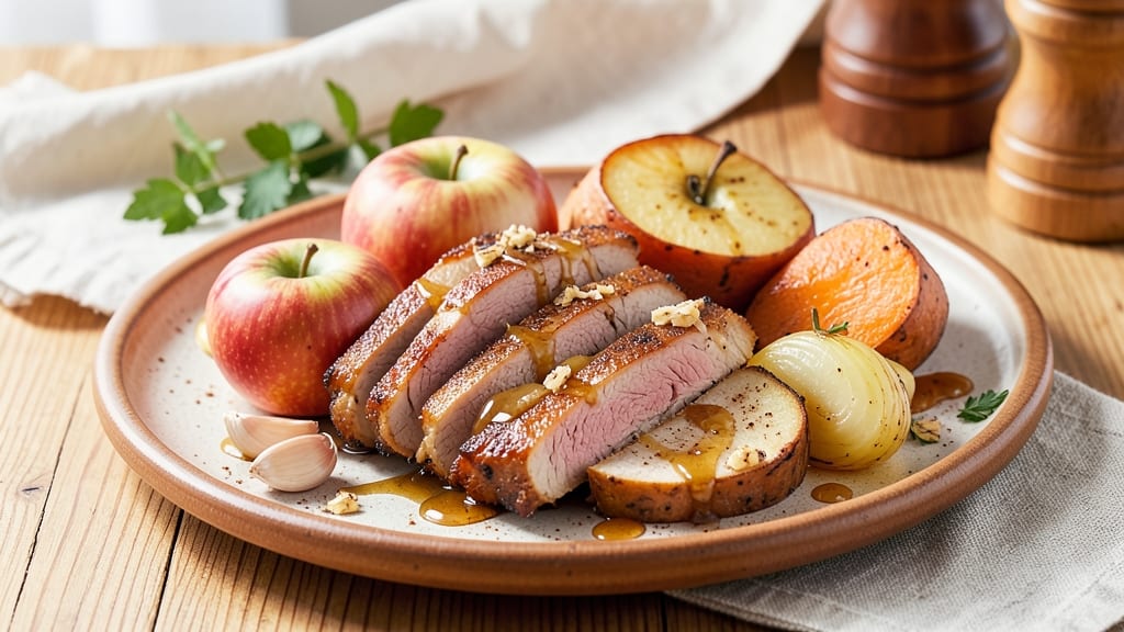 Pork Apple Sweet Potato Recipe: Spiced Roast With Caramelized Bites