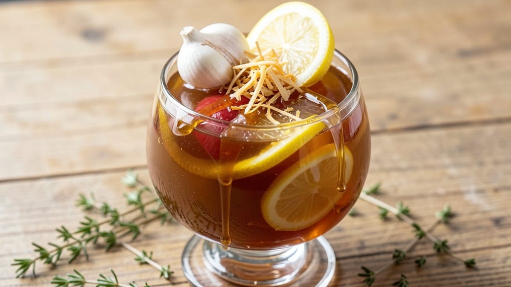 Apple Cider Vinegar, Garlic, Ginger, Lemon, and Honey Recipe: Zesty Panacea for Cold and Flu Season