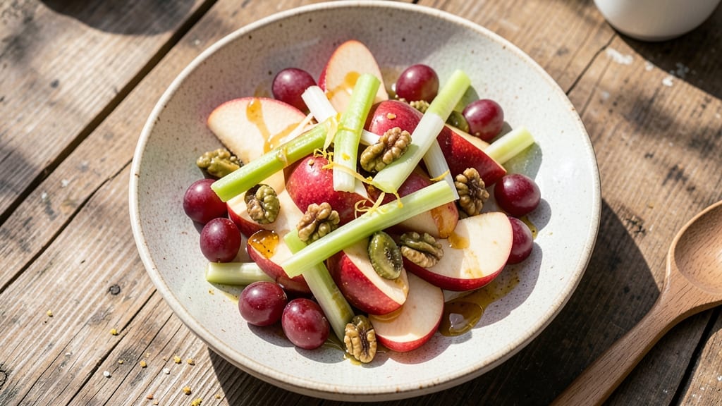 Cinnamon Apple Grape Salad Recipe: Warm Spiced Bites With Crunchy Celery Twist