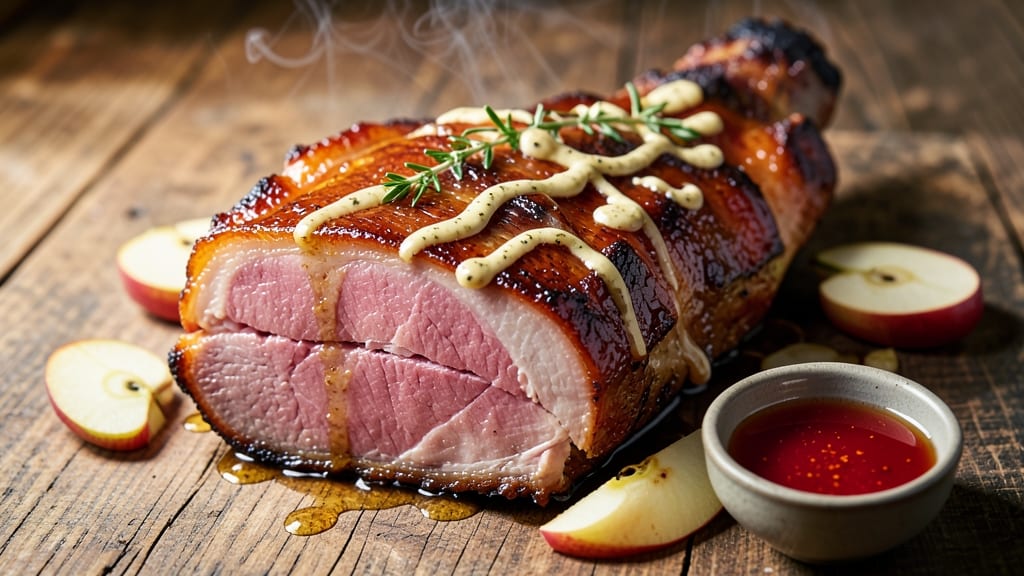 Apple Smoked Ham Recipe: Crispy Glaze and Celery-Pepper Crunch
