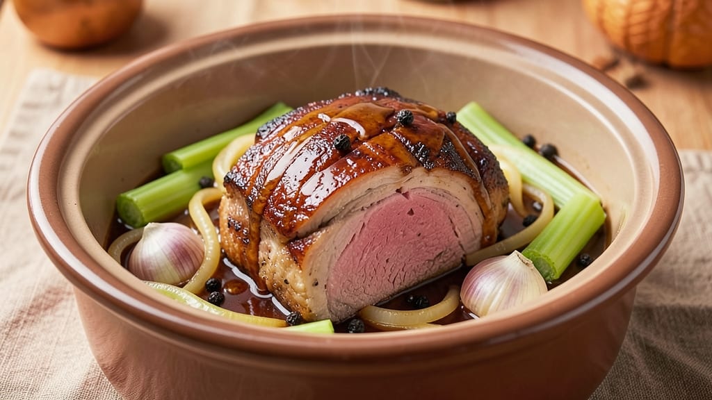 Apple Cider Pork Roast Slow Cooker Recipe: Slow-Simmered Spice and Celery-Pepper Crunch Fusion