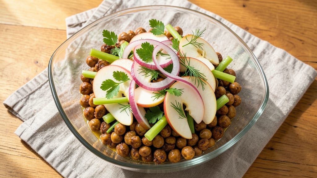 Apple Chickpea Salad Recipe: Crunchy Celery and Sweet Apple Harmony
