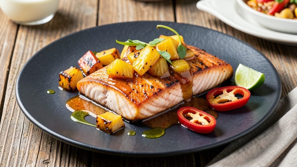 Roasted Pineapple Habanero Sauce Salmon Recipe: Sweet Heat Glaze That Caramelizes Edges