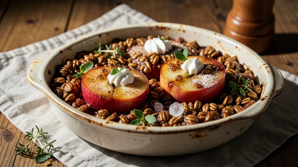 Baked Apple Breakfast Recipe: Warm Spiced Cinnamon Crunch in One Bowl