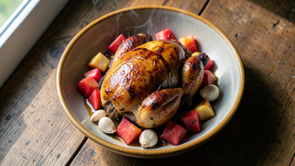 Baked Pineapple Whole Chicken Recipe: Caramelized Glaze and Juicy Meat