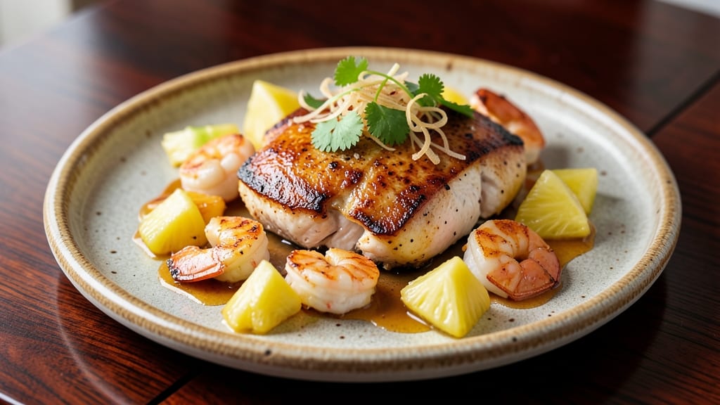 Cheesecake Factory Pineapple Chicken and Shrimp Recipe: Caramelized Pineapple Glaze with Crisp Celery Bites