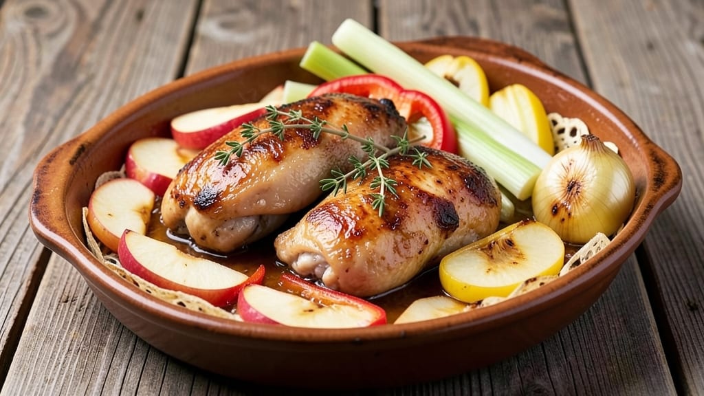 Stephenson's Apple Farm Baked Chicken Recipe: Celery-Pepper Crunch Meets Sweet Caramelized Bites