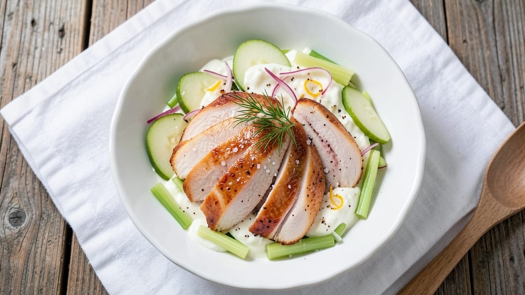Apple Cake Tea Room Chicken Salad Recipe: Crunchy Celery and Sweet Apple Harmony in Bites