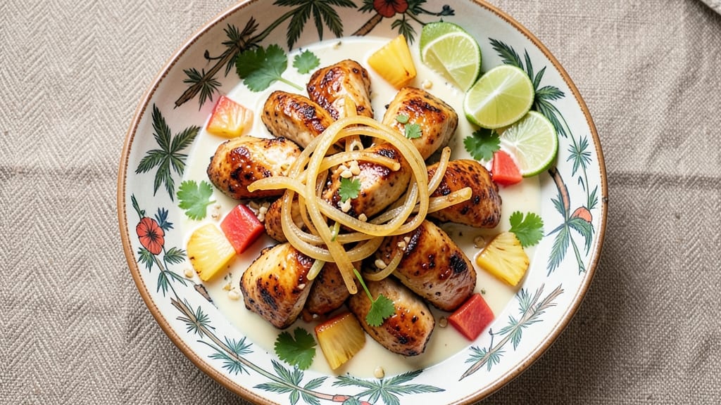 Chicken Coconut Milk Pineapple Recipe: Tropical Curry Simmer with Crisp Edges