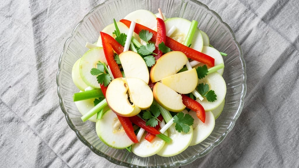 Kohlrabi and Apple Salad Recipe: Crunchy Celery Pepper Twist with Sweet Tart Zing