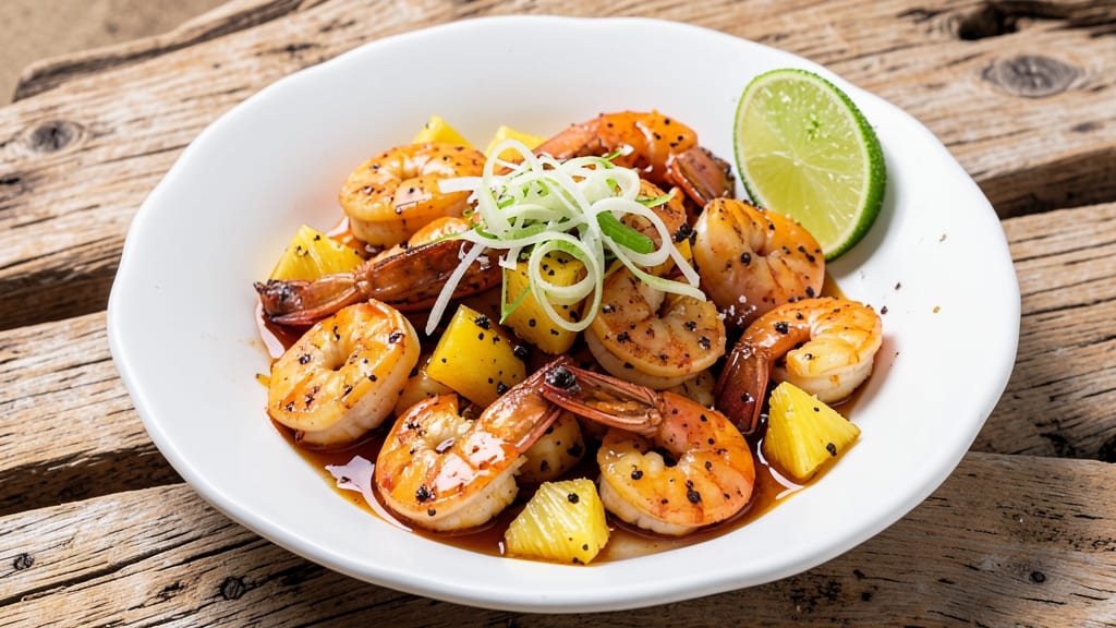 Caribbean Pineapple Shrimp Recipe: Sweet Spice Sear With Zesty Lime Zing