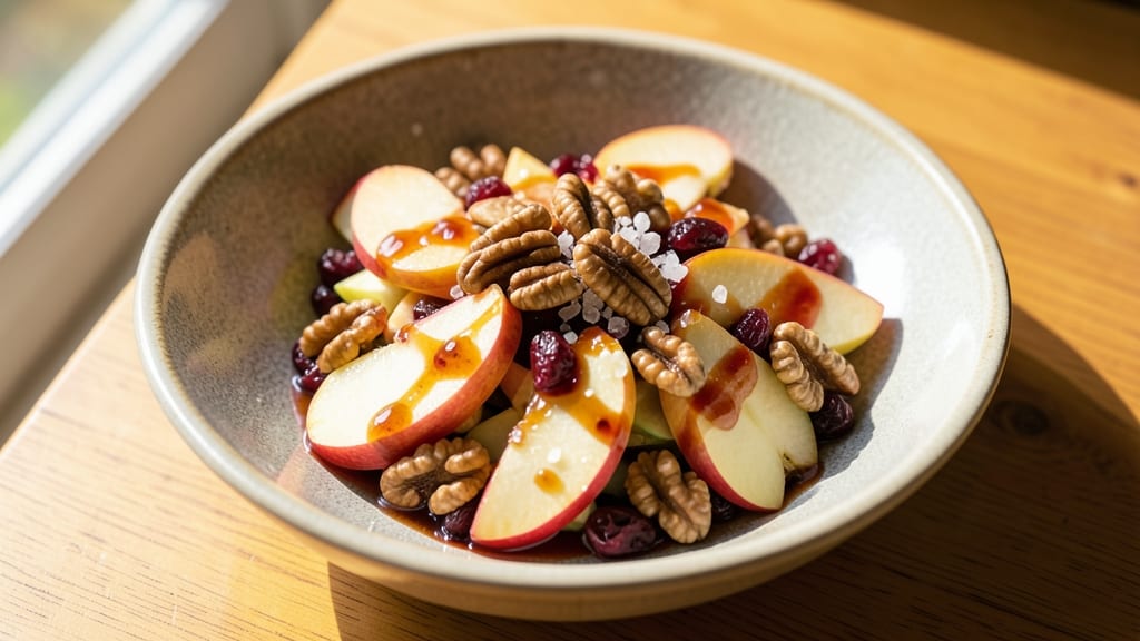 Apple Walnut Salad With Cranberry Vinaigrette Recipe: Autumn Harvest Crunch in 20 Minutes
