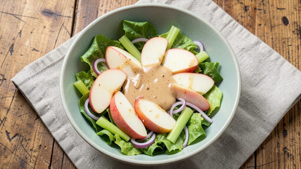 Vegan Apple Salad Recipe: Crunchy Celery and Sweet Apple Bites in 15 Minutes