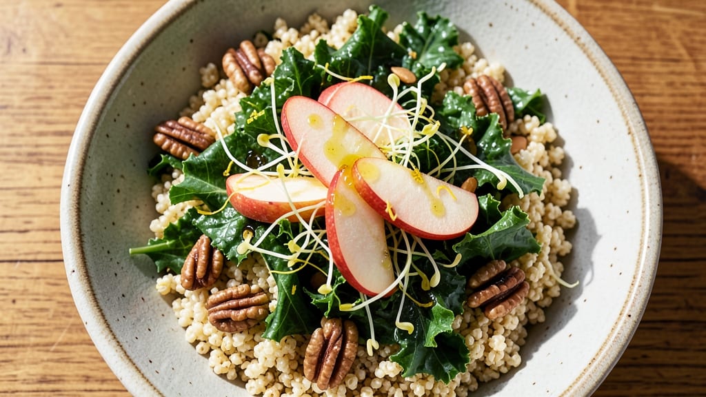 Sprouts Apple Kale Quinoa Salad Recipe: Crunchy Texture and Sweet-Tart Balance