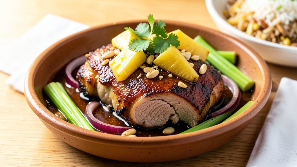 Pork Pata Humba With Pineapple Recipe: Pinoy-Style Crunchy Celery and Sweet Tart Bite