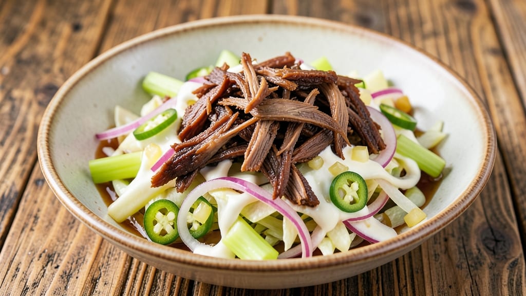 Apple Slaw Recipe for Pulled Pork: Crunchy Celery-Pepper Contrast With Sweet Apple
