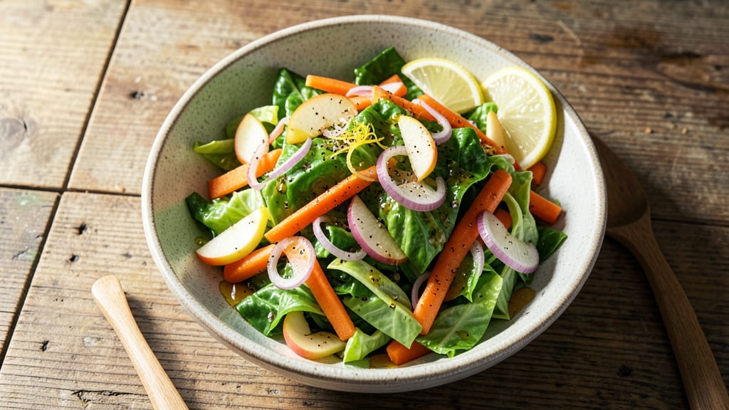 Cabbage, Carrot, and Apple Salad Recipe: Crunchy Sweet-Tart Bites Without Dressing