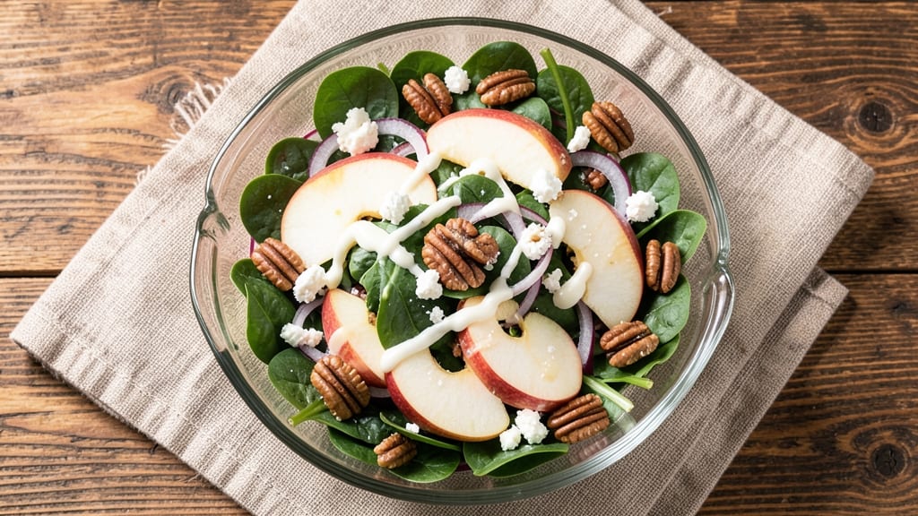 Apple Pecan Feta Salad Recipe: Sweet Tart Crunch With Creamy Feta Bites