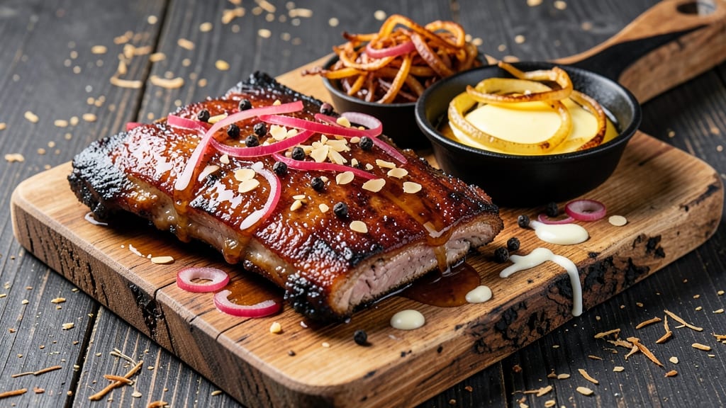 BBQ Ribs Recipe With Apple Juice: Slow-Smoked Tenderness With Celery-Pepper Crunch