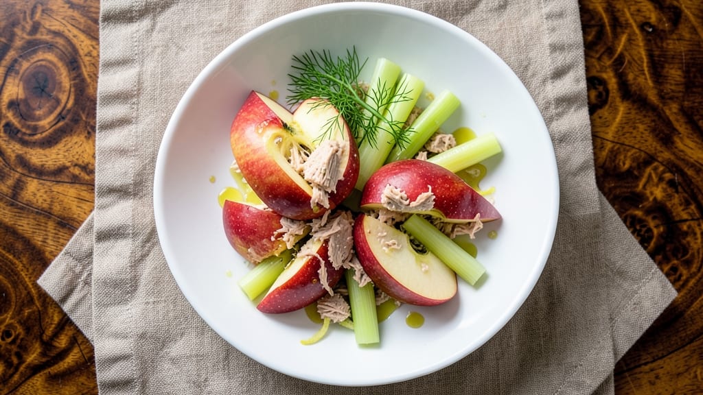 Tuna and Apple Salad Recipe: Crunchy Celery Apple Bites With Zesty Dressing