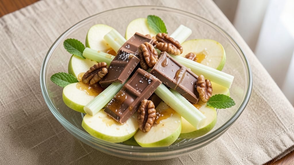 Candy Bar Apple Salad Recipe: Crunchy Celery and Melty Chocolate Harmony
