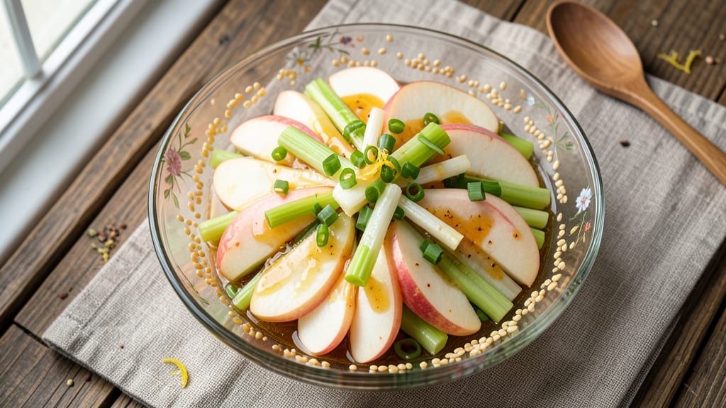 Korean Apple Salad Recipe: Crisp Celery and Honey-Spiced Apple Harmony