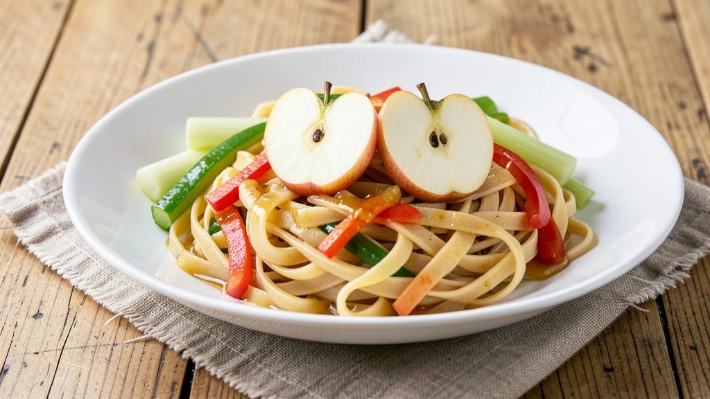Apple Pasta Recipe: Sweet-Tart Celery Pepper Crunch Fusion
