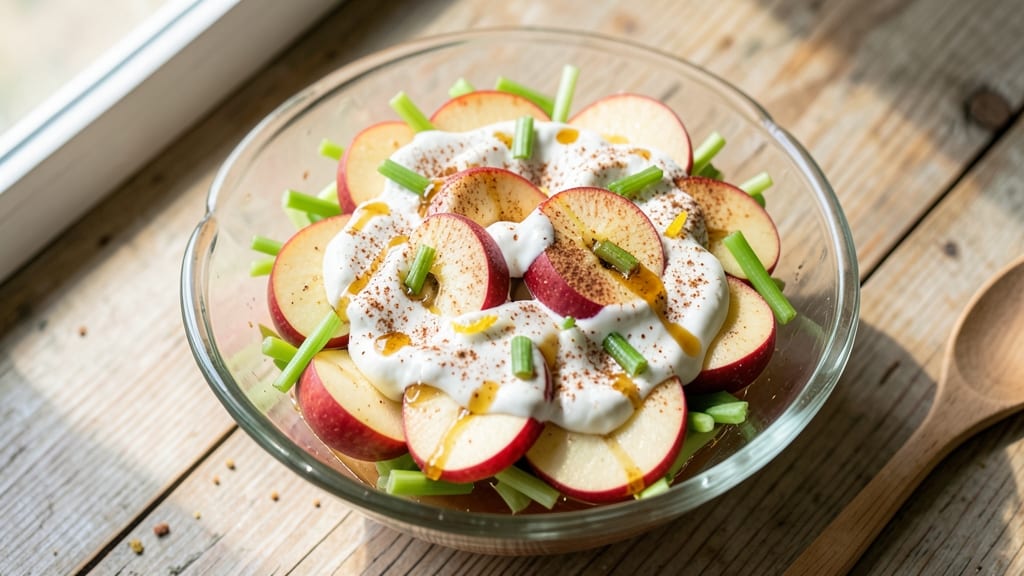 Healthy Candy Apple Salad Recipe: Crunchy Celery and Sweet Apple Bites in One Bowl