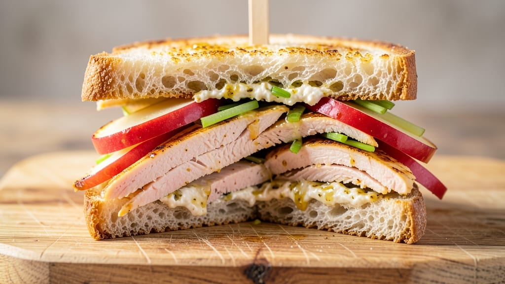 Chicken, Apple, and Salad Sandwich Recipe: Crunchy Celery and Sweet Apple Layers