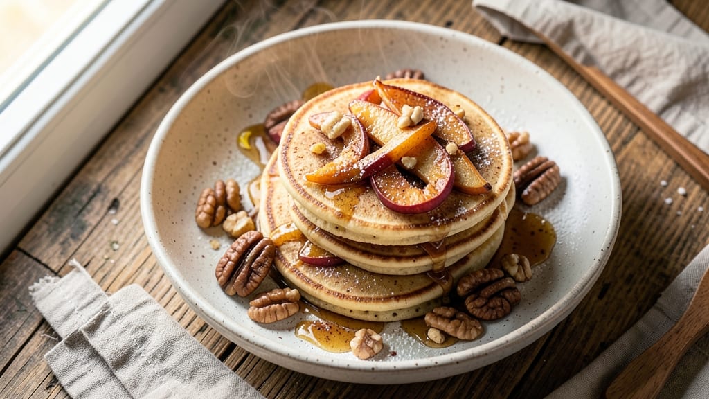 Apple Walnut Pancake Recipe: Buttery Flakes and Apple Chunks in Every Bite