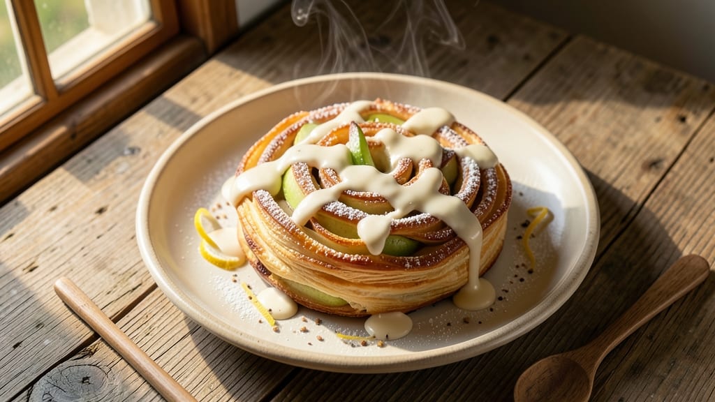 German Apple Strudel Recipe With Vanilla Sauce: Flaky Layers and Warm Vanilla Kiss