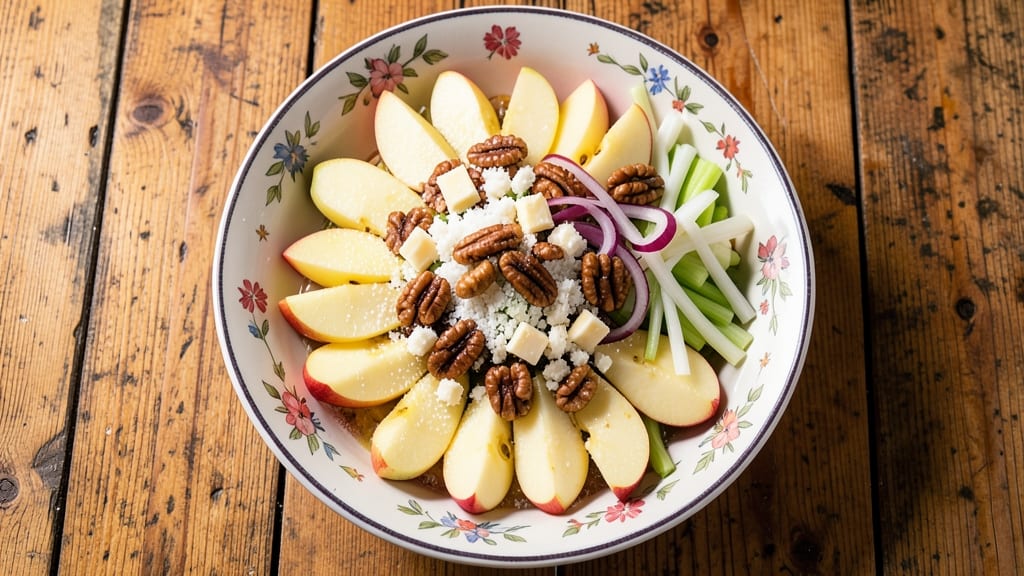 Amish Apple Salad Recipe: Warm Spiced Apples and Celery Pepper Crunch