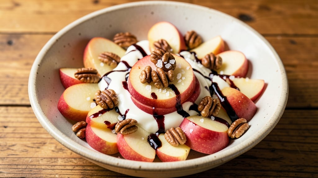 Apple Pecan Fall Salad Recipe: Crisp Warm Nuts Meet Cool Creamy Dressing