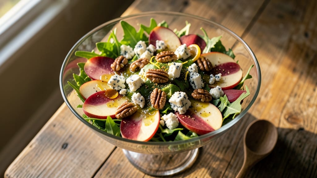 Apple Walnut Blue Cheese Salad Recipe: Crunchy Sweetness With Tangy Creamy Bites