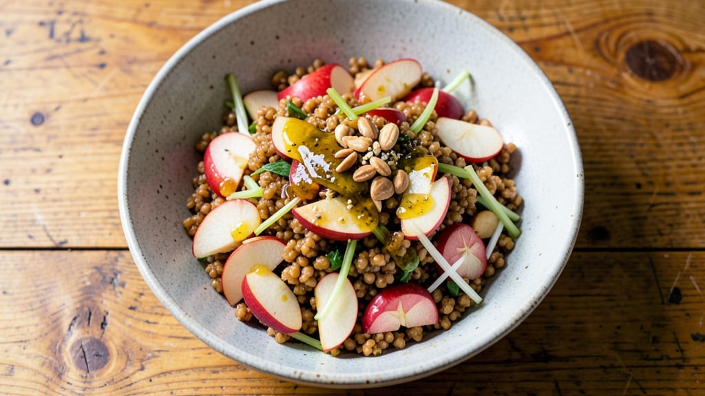 Apple Farro Salad Recipe: Crunchy Celery and Nutty Grain Harmony